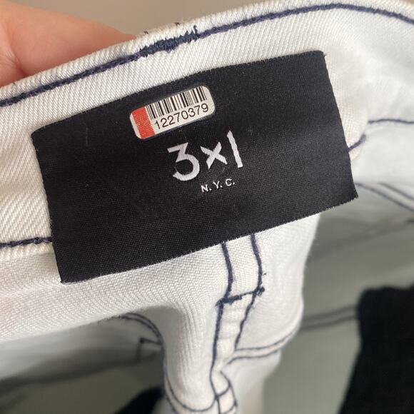 3x1 Austin High-Rise Cropped Frayed Straight-Leg Jeans In Adelia 29 - Picture 7 of 12